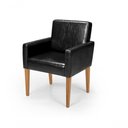 Ver imagem 3 de Cadeira Poltrona Capri Decorativa Couríssimo Sala de Estar Escritório Recepção Império Preto
