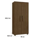 Ver imagem 3 de Armário Multiuso 5 Prateleiras 2 Pts c/ Chave 100% MDF Apollo Legno