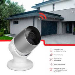 Câmera de Segurança Wifi Residencial Externa com Audio Steck - 5 Câmera de Segurança Wifi Residencial Externa com Audio Steck - 5