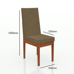 Conjunto Sala De Jantar 6 Lugares Com Mesa E Cadeira Em Veludo 160X90Cm A104  - 4