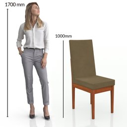 Conjunto Sala De Jantar 6 Lugares Com Mesa E Cadeira Em Veludo 160X90Cm A104  - 6