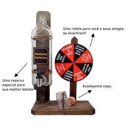 Pingometro Rústico com Jogo Roleta Gira Gira de Parede Decor - 2