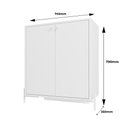 Ver imagem 3 de Rack 2 portas 2 prateleiras tv até 24" BR 116 Linha Pin - BRV Móveis