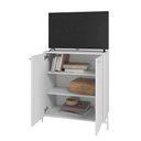Ver imagem 2 de Rack 2 portas 2 prateleiras tv até 24" BR 116 Linha Pin - BRV Móveis
