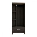 Ver imagem 5 de Guarda-roupa Solteiro Poseidon 3 Portas 1 Gaveta Ebano - Panorama Móveis