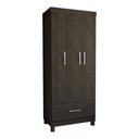 Ver imagem 3 de Guarda-roupa Solteiro Poseidon 3 Portas 1 Gaveta Ebano - Panorama Móveis