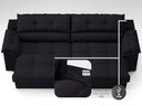 Ver imagem 6 de Sofá com Carregador Usb e Molas no Assento Retrátil Reclinável Mimo 2,00m Velosuede Preto - Netsofas