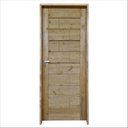 Ver imagem 1 de Kit Porta de Madeira Maciça Ekos 210x82cm Batente 14cm Abertura Esquerda Marrom Uniportas