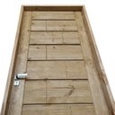 Ver imagem 7 de Kit Porta de Madeira Maciça Ekos 210x82cm Batente 14cm Abertura Esquerda Marrom Uniportas