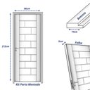 Ver imagem 4 de Kit Porta de Madeira Maciça Ekos 210x82cm Batente 14cm Abertura Esquerda Marrom Uniportas