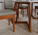 Ver imagem 7 de Conjunto Sala de Jantar 6 Lugares 160x90cm A102 Marrom/Caramelo/Avela