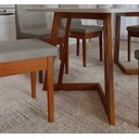 Ver imagem 7 de Conjunto Sala de Jantar 6 Lugares 160x90cm A102 Marrom/Caramelo/Avela
