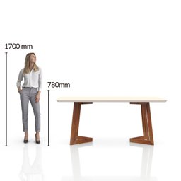 Conjunto Sala de Jantar 6 Lugares 160x90cm A102  - 5