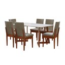 Ver imagem 2 de Conjunto Sala de Jantar 6 Lugares 160x90cm A102 Marrom/Caramelo/Avela
