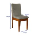 Ver imagem 4 de Conjunto Sala de Jantar 6 Lugares 160x90cm A102 Marrom/Caramelo/Avela