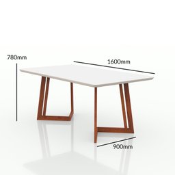 Conjunto Sala de Jantar 6 Lugares 160x90cm A102  - 3