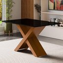 Ver imagem 1 de Mesa de Jantar com Vidro 4 Lugares Multimóveis CR50235 Cinamomo-Preto