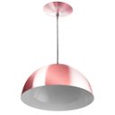 Ver imagem 2 de Pendente Meia Bola 30 Gold Rose Sala Cozinha Churrasqueir
