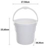 Balde de Plástico com 8L Alça e Marcador de Litros Interno Astra Branco - 3
