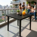 Ver imagem 7 de Mesa Quadrada 80x80 com 4 Cadeiras Allegra Preta em Polipropileno para Área Externa