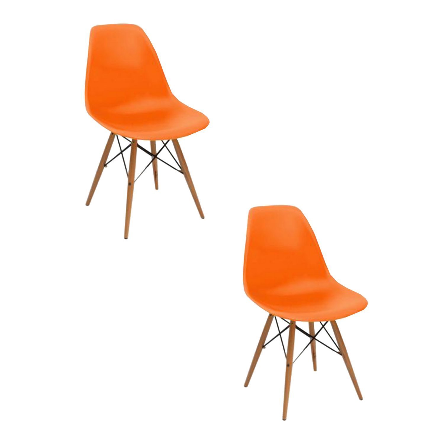 Kit 2 Cadeiras Eames Polipropileno Base Madeira Eiffel Espresso Móveis - 1