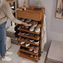 Ver imagem 2 de Sapateira Multiuso Estante Organizadora Closet - Freijó