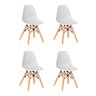 Kit 4 Cadeiras Infantil Eames Polipropileno Base Madeira Eiffel Espresso Móveis - 1