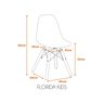 Kit 4 Cadeiras Infantil Eames Polipropileno Base Madeira Eiffel Espresso Móveis - 3
