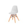 Kit 4 Cadeiras Infantil Eames Polipropileno Base Madeira Eiffel Espresso Móveis - 2