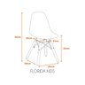 Kit 4 Cadeiras Infantil Eames Polipropileno Base Madeira Eiffel Espresso Móveis - 3