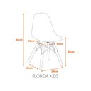 Ver imagem 3 de Kit 4 Cadeiras Infantil Eames Polipropileno Base Madeira Eiffel Espresso Móveis