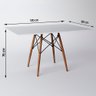 Mesa Eiffel Wood Tampo Retangular De Madeira Branco 120 cm - 2