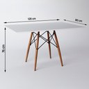 Ver imagem 2 de Mesa Eiffel Wood Tampo Retangular De Madeira Branco 120 cm