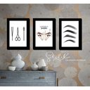 Ver imagem 2 de Quadros Placas Mdf 6mm Salão Beleza Quarto Sala 3 Un 29x20