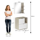 Ver imagem 3 de Gabinete Suspenso com Cuba e Espelheira 60cm Nordic Branco/Argento