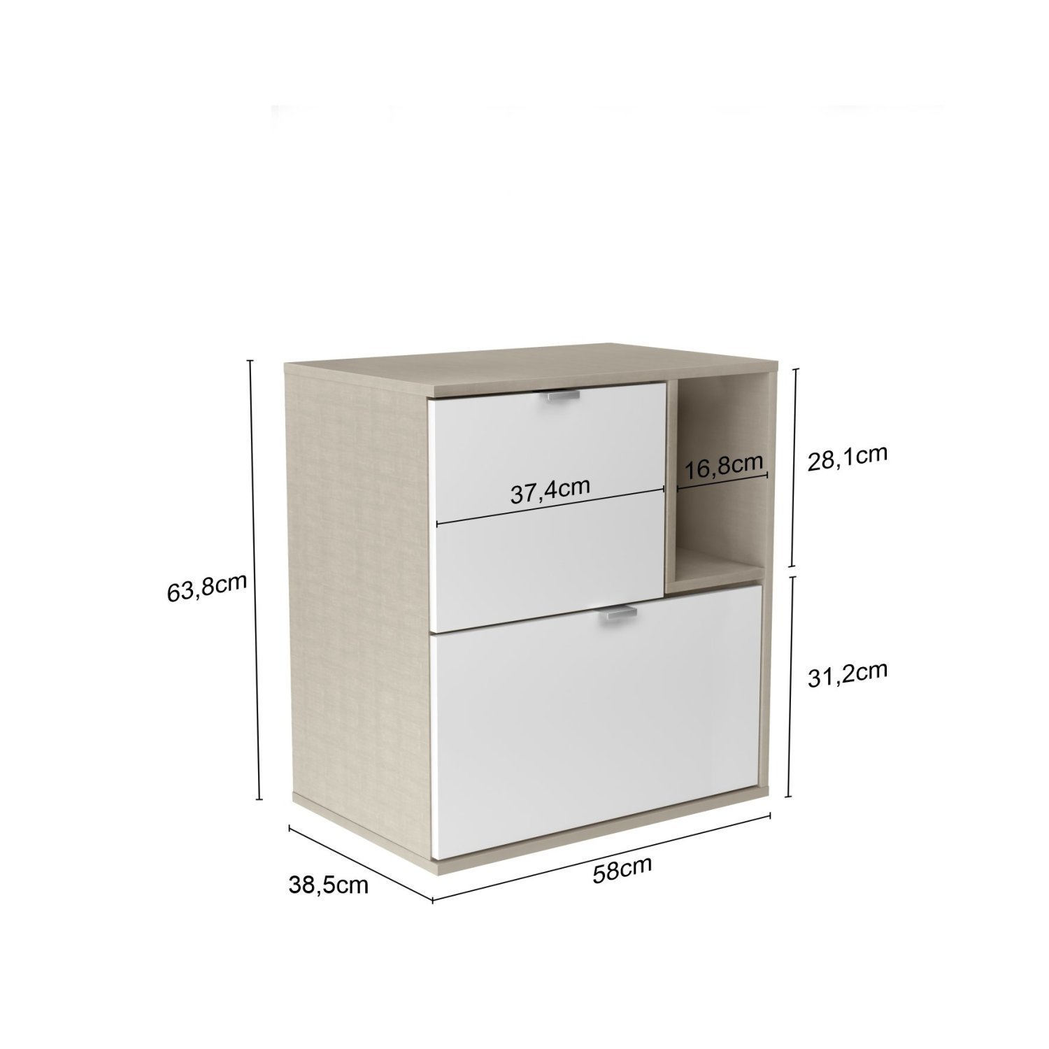 Gabinete Suspenso com Cuba e Espelheira 60cm Nordic  - 7
