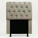 Ver imagem 2 de Cabeceira Cama Box Solteiro Sarah 90cm com Frame Suede Bege - Desk Design