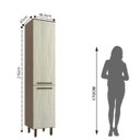 Ver imagem 2 de Paneleiro 2 Portas Evolution Plus Marrom/Tannat/Legno Crema
