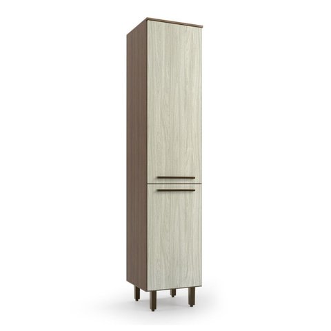 Paneleiro 2 Portas Evolution Plus Marrom/Tannat/Legno Crema