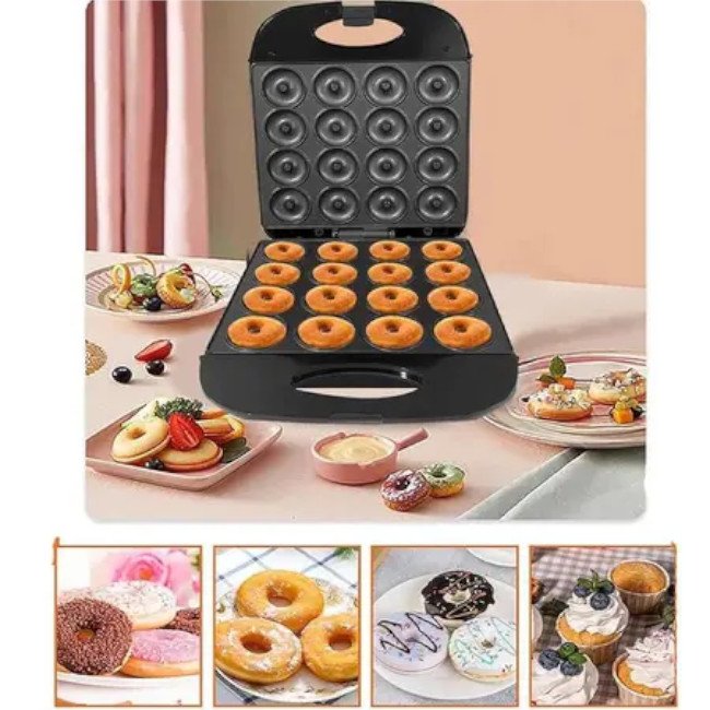 Super Máquina Profissional de Donuts 16 Furos Caseira-preto - 7