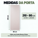 Ver imagem 4 de Porta de Correr Branco Prime com Kit Alumínio Preto - 210x80