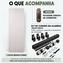 Ver imagem 3 de Porta de Correr Branco Prime com Kit Alumínio Preto - 210x80