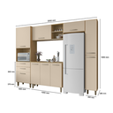 Ver imagem 3 de Cozinha Completa Luna 5 Peças I01 Carvalho Off White Clique Chique