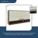 Ver imagem 3 de Armário Aéreo para Cozinha 1 Porta Basculante Evolution Plus Marrom/Tannat/Legno Crema