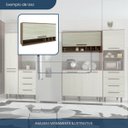Ver mais imagens de Armário Aéreo para Cozinha 1 Porta Basculante Evolution Plus Marrom/Tannat/Legno Crema