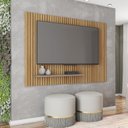 Ver imagem 3 de Painel para TV até 70 Polegadas MDF 180CMX120CM Frisos Decorativos Valença Marrom