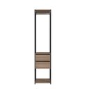 Ver imagem 2 de Módulo para Closet com Gavetas e Cabideiro 183x45x40cm Marrom/Preto/Montana