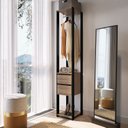 Ver imagem 4 de Módulo para Closet com Gavetas e Cabideiro 183x45x40cm Marrom/Preto/Montana