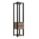Ver imagem 1 de Módulo para Closet com Gavetas e Cabideiro 183x45x40cm Marrom/Preto/Montana