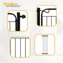Ver imagem 6 de Grade Proteção Segurança Portão Pet 80cm Preto Bebê Cão com Extensor 2 de 40cm e 1 de 10cm Itagold